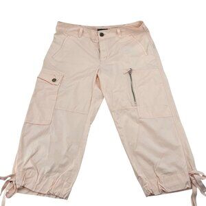 Lauren Jeans Company Ralph Lauren Peach Cargo Pants Drawstring‎ Hem Size 12